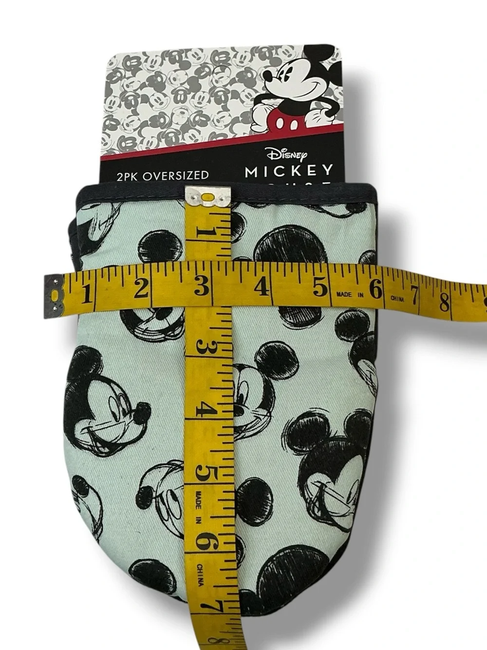 Disney Mickey Mouse Sketch Oven Mini Mitt 2 piece Set Green Black NEW